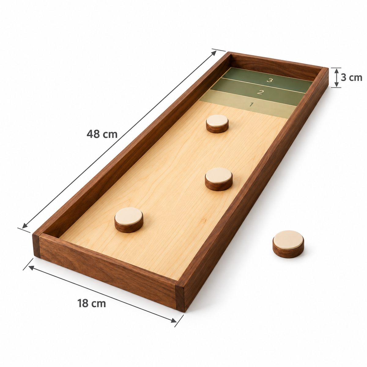 Compacte tafelshuffleboardbaan