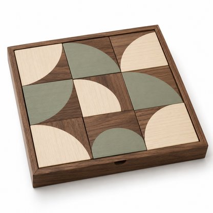 Mozaïekpuzzel met gebogen patronen