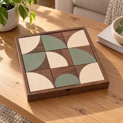 Mozaïekpuzzel met gebogen patronen