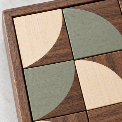 Mozaïekpuzzel met gebogen patronen