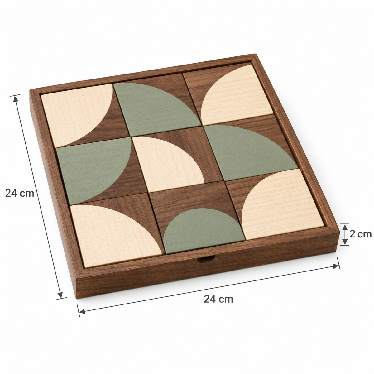 Mozaïekpuzzel met gebogen patronen